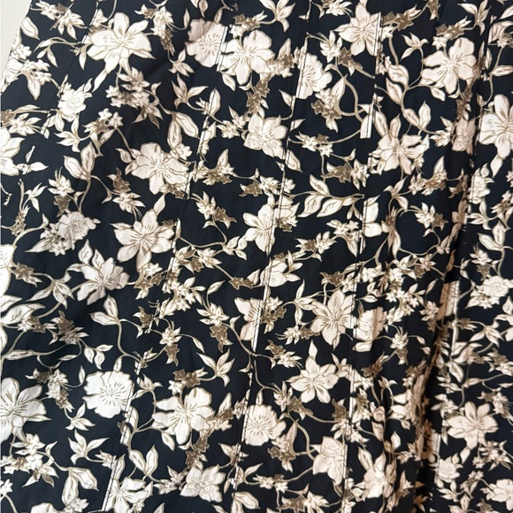 Club Monaco Black and White Floral Printed Square Neck Midi Dress Size 4 NWT - Picture 4 of 10